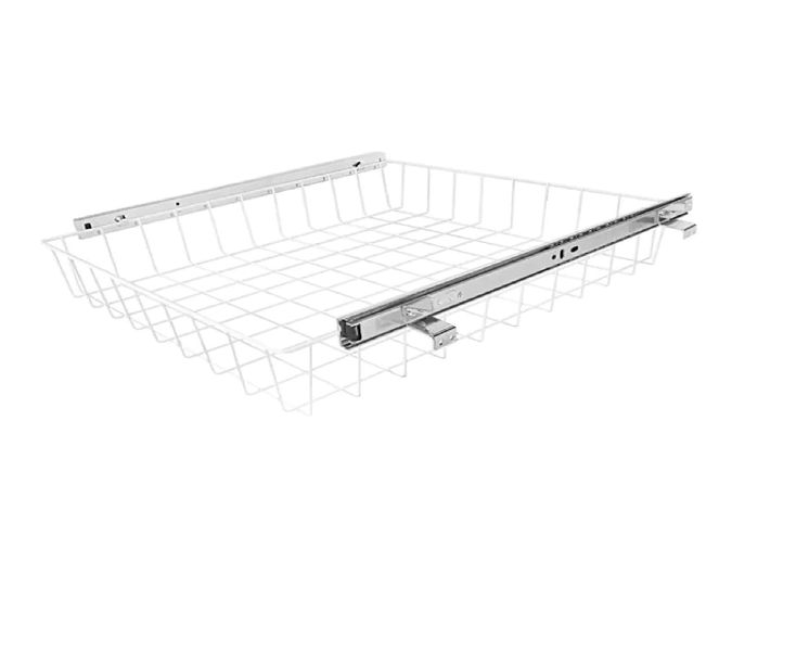 Pull Out Basket, Ball Bearing Runners, White Powder Coated, 400 unit