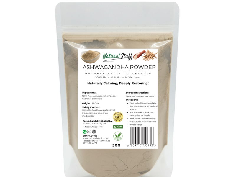 Natural Stuff Ashwagandha Powder Revive Your Energy, Ease Your Mind