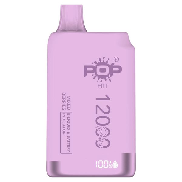 Pop Hit 12000 Puff Disposable Vape - Mixed Berries - 5 Pack