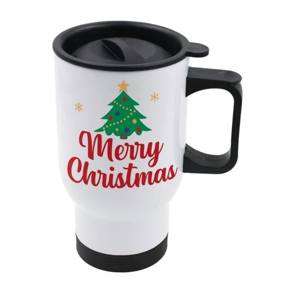 Festive Merry Christmas Travel Mug - Christmas Gift