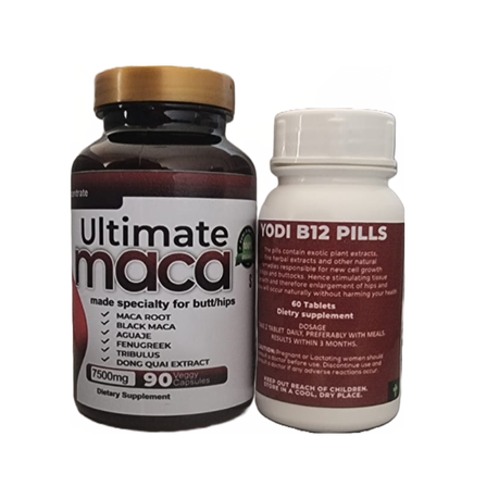 Ultimate Maca Capsules and Yodi Pills for Quick Butt Hip