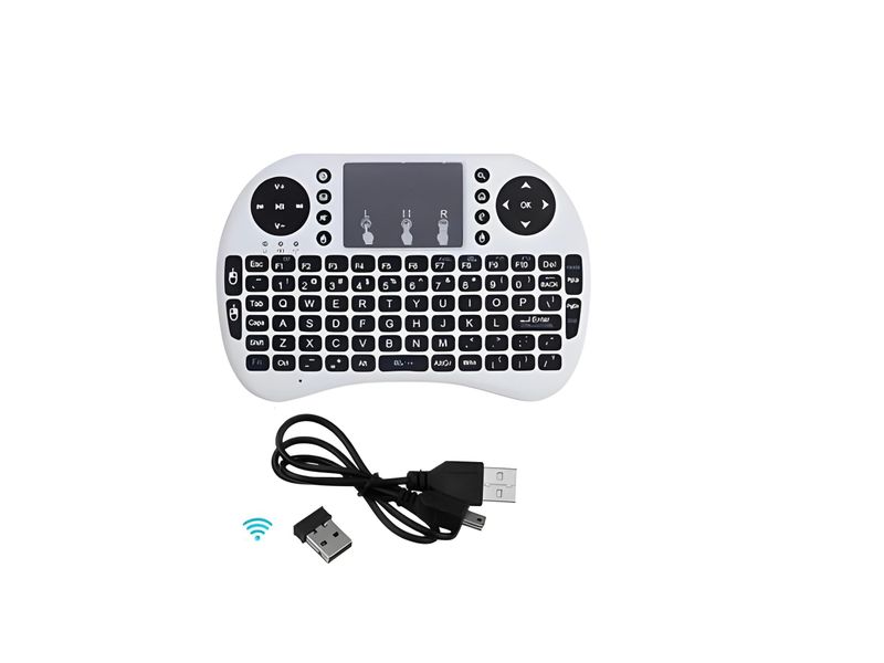PST MINI WIRELESS KEYBOARD - Compact Backlit Keyboard with Integrated Mouse