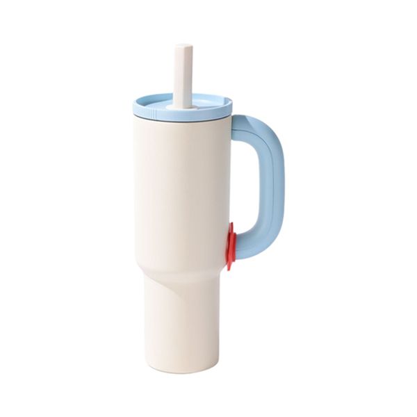 40oz Stainless Steel Straw Insulated Ice Cup Large Capacity Thermal Mug Tum