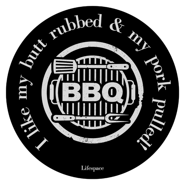 Lifespace "BBQ I like my butt rubbed &amp; my pork pulled" Drinks Bar Coasters