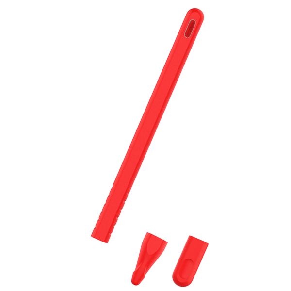 Non-Slip Silicone Touch Stylus Pen Cover Case For Apple Pencil 2nd - Black