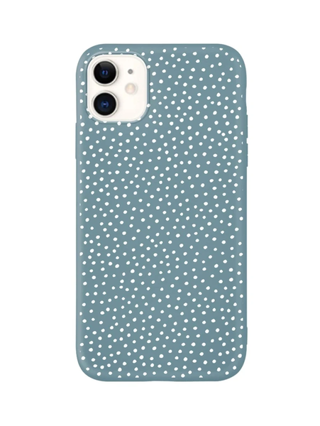 iCACY - Phone Case for iPhone 12 - Dots Blue