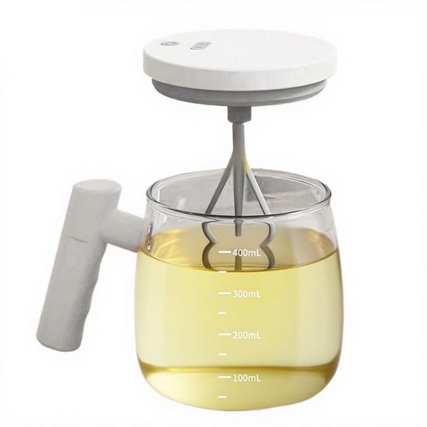 Mixing Mug, Electric Stirring Coffee milk Cup with Lid Detachable Easy wash