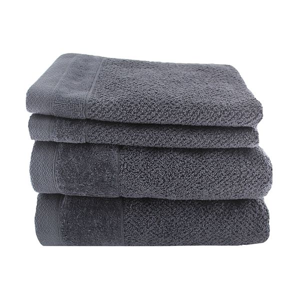 Wedgewood Collection 550gsm Charcoal - 2 Guest Towels, 2 Bath Sheets