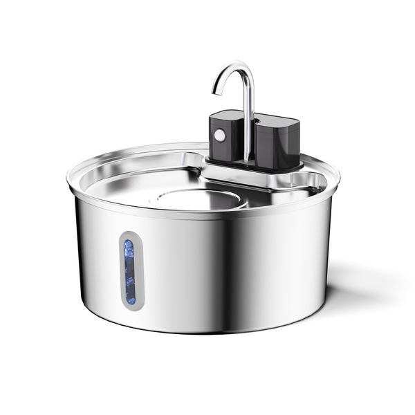 3.2L Larger Stainless Steel Wireless Sensor Pet Fountain Ultra Quiet