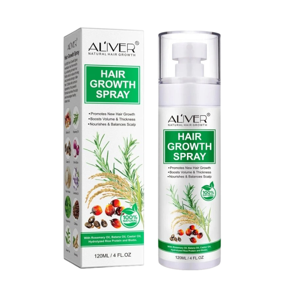 ALIVER Natural Hair Growth Spray - with Rosemary, Batana &amp; Biotin