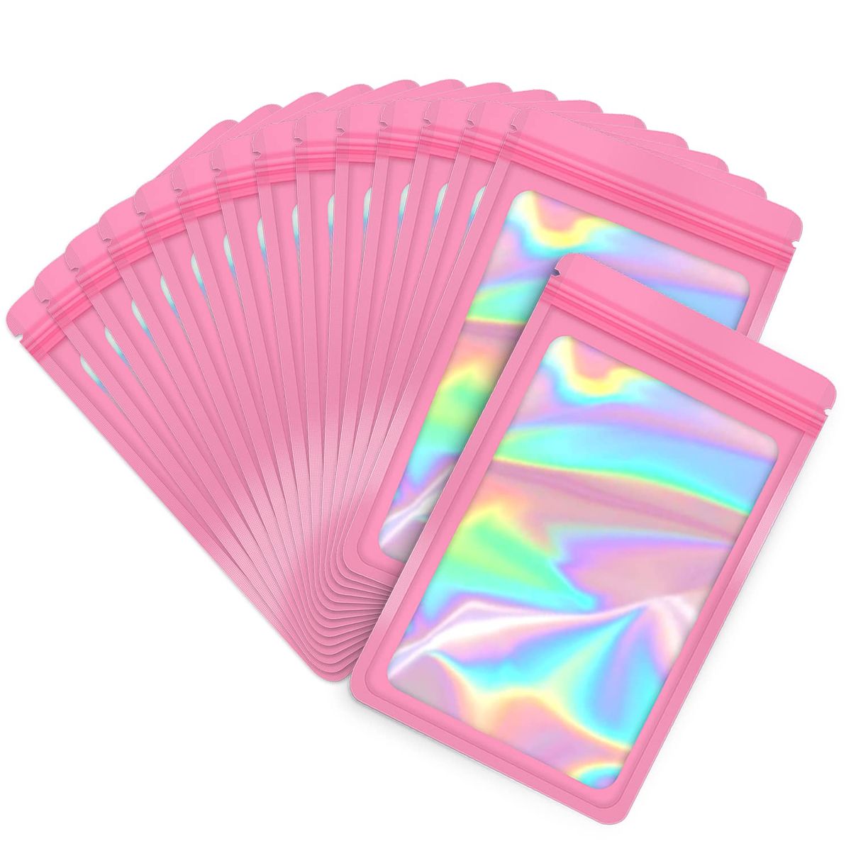 Resealable Holographic gift travel packaging food florist school bags