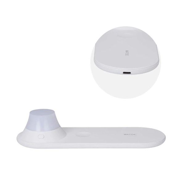 10in Qi Fast Wireless Charger Desktop Night Light for iPhone X XR XS Cell