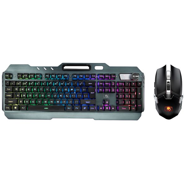 Olive Tree- 670 2.4G Wireless RGB LED Mechanical Feel Gaming Keyboard Mouse