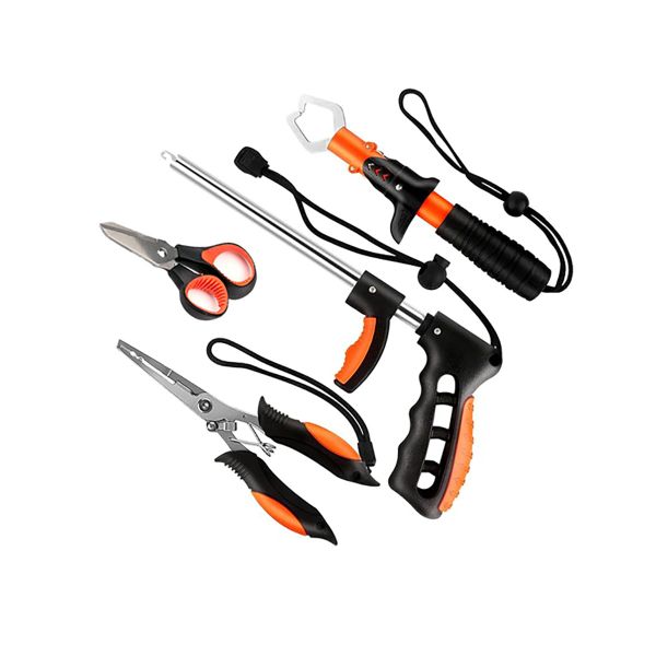 4 Pieces Fishing Tool Kit With Fish Lip Gripper Fishing Gear Accessories