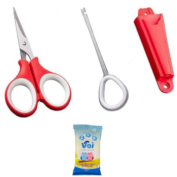3 in 1 Fishing Box Scissors and Wipes