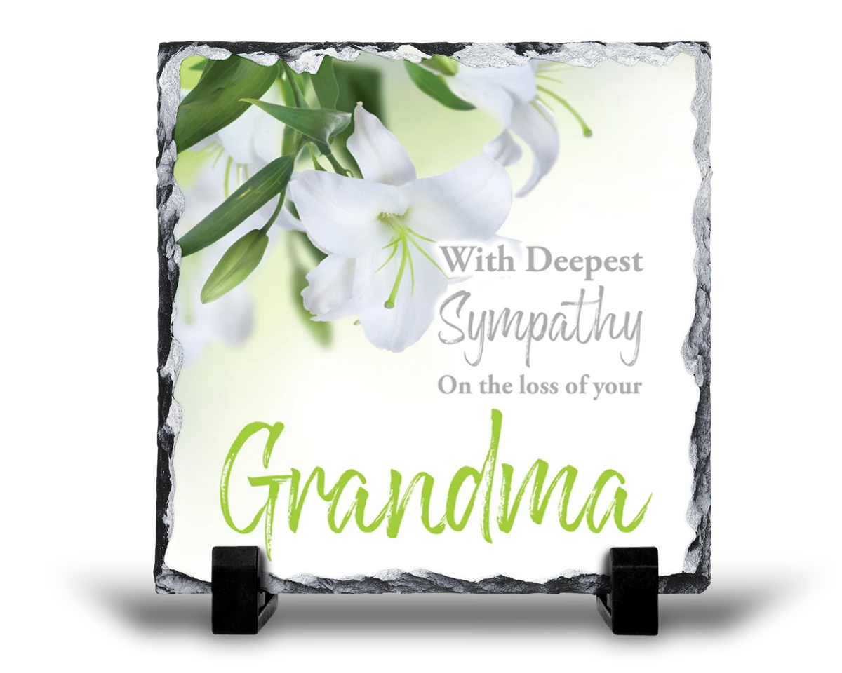 With Deepest Sympathy Grandma Condolence Memorial Grief Gift Rock