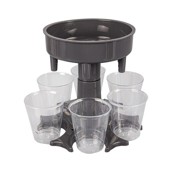 Shot Dispenser Plastic With 6 Glasses