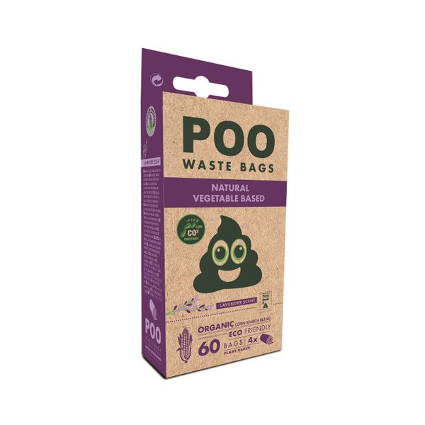 M-Pets Eco-Friendly Dog Waste Bags - Lavender Scented - 60 bags