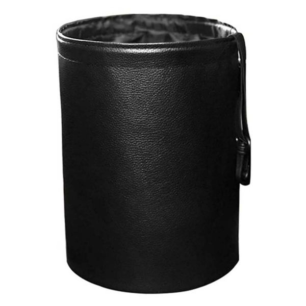 FocusStorage Modern Synthetic Leather Car Trash Bin