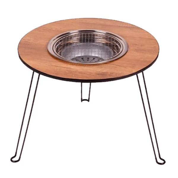 Picnic barbecue table with sun drying grill camping folding table