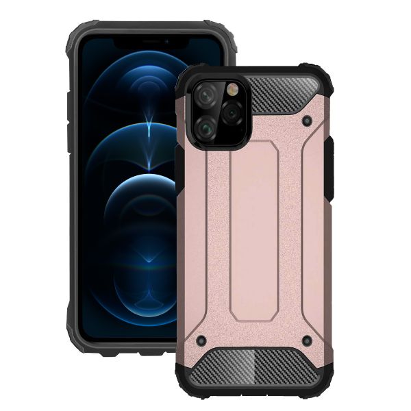 Hybrid Shockproof Case for iPhone 12 Pro Max - Rose Gold