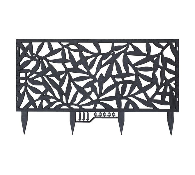 Garden Edging Foliage Decorative Screen Charcoal 400 x 900 x 10 mm