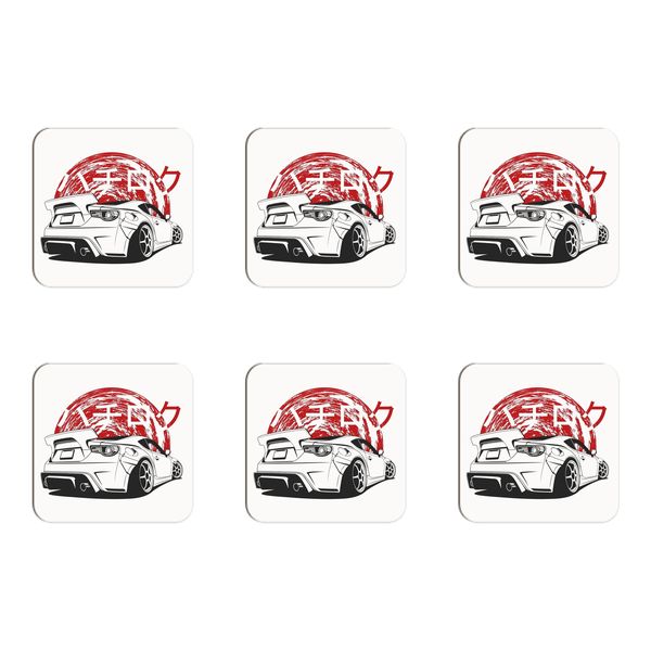Toyota 86 Red Coasters - Set of 6