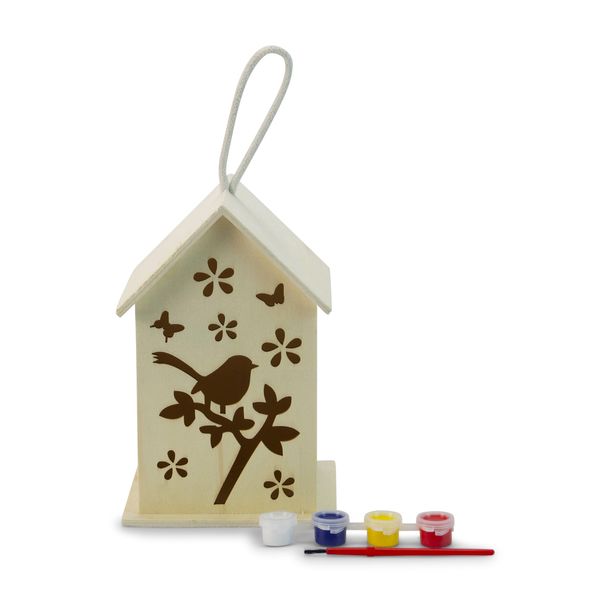 Art &amp; Craft - Paint Your Own Bird House - Paints &amp; Paintbrush