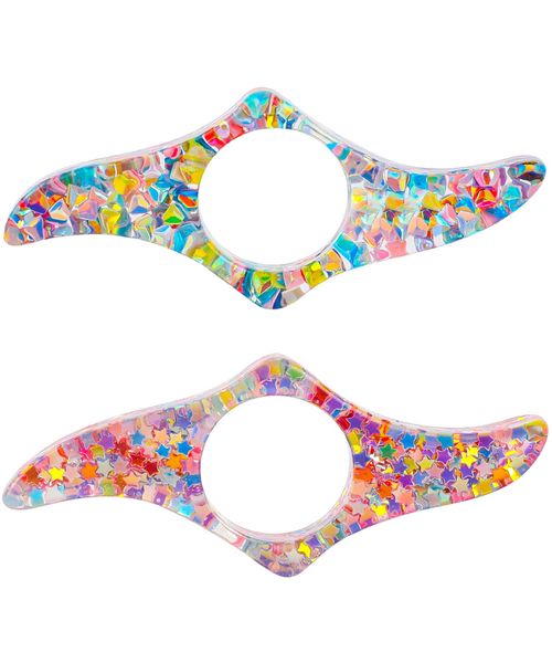 2 Pcs Resin Bookmark, Transparent Thumb Ring Page Holder for Reading