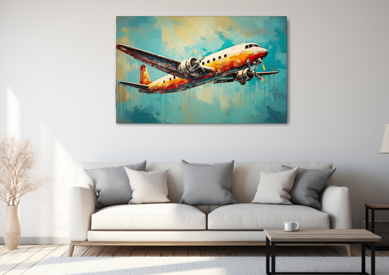 Canvas Wall Art - Aviators Vintage Cargo Plane- MT0066
