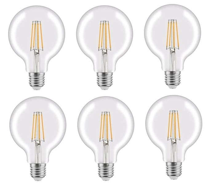 Today E27 LED Filament Bulb G95 4W - 2 Pack Cool White Globe