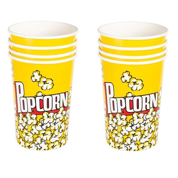 Bulk Pack 8 x Paper Popcorn Buckets Small (945ml)