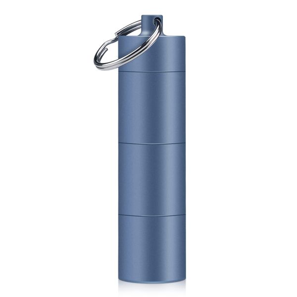 Portable Pill Case Keychain Waterproof Aluminum Travel Organizer