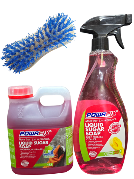 Sugar Soap Trigger Spray and Refill (Combo Set) With Scrub Brush