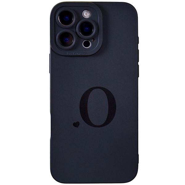 Phone Case with Intial O and Pro Camera - Iphone 16 Pro Max - Matte Black