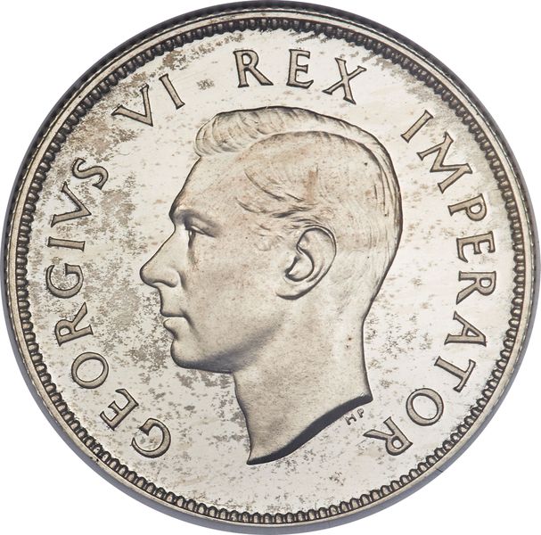 1952 South Africa 2 and Half Shilling Silver Coin