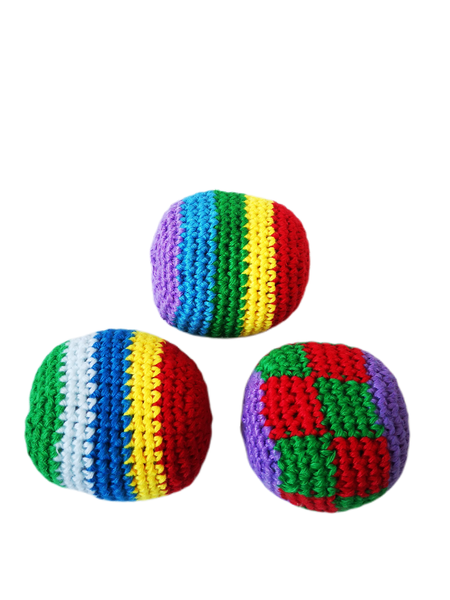 Foot Bags - Hack Sacks - Set of 3 - Assorted