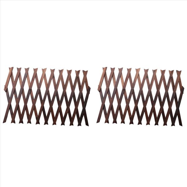 Expanding Wooden Garden Wood Pull Mesh Wall Fence Grille For Home