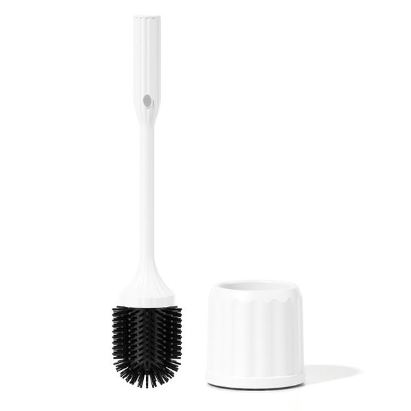 Electric Toilet Brush with Holder, White, Smart Design, No Dead Corners