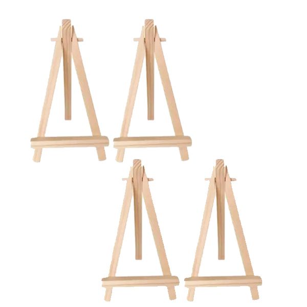 Mini Adjustable Wooden Easel - Set of 4 (8 x 15cm)