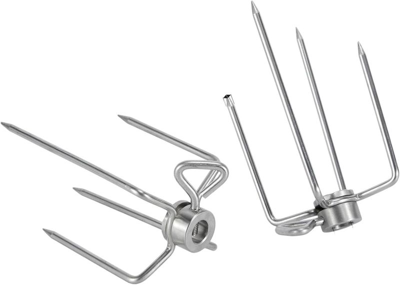 2Pieces Stainless Steel Rotisserie Meat Forks
