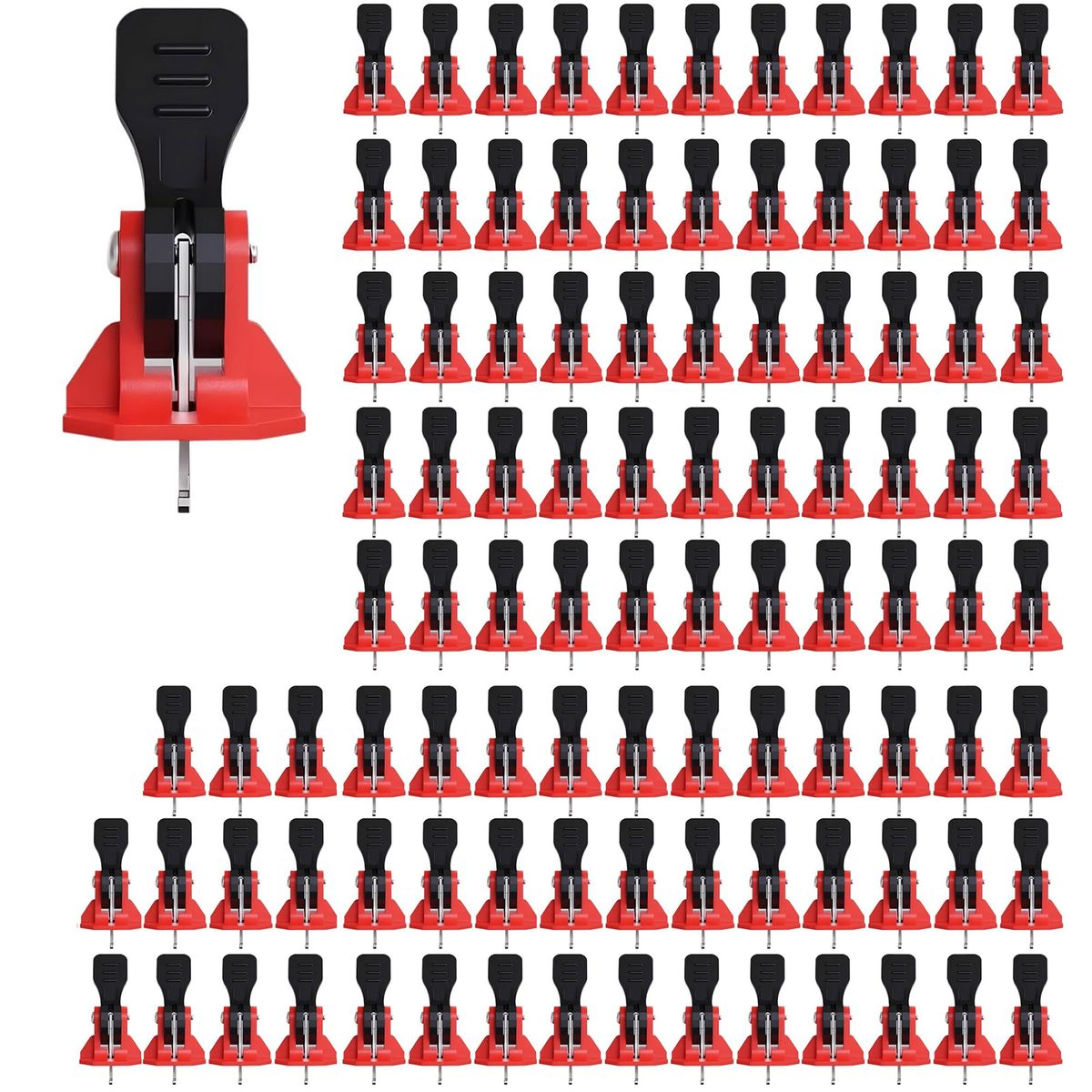 100-piece Tile Leveling System Kit, Reusable Tile Leveler