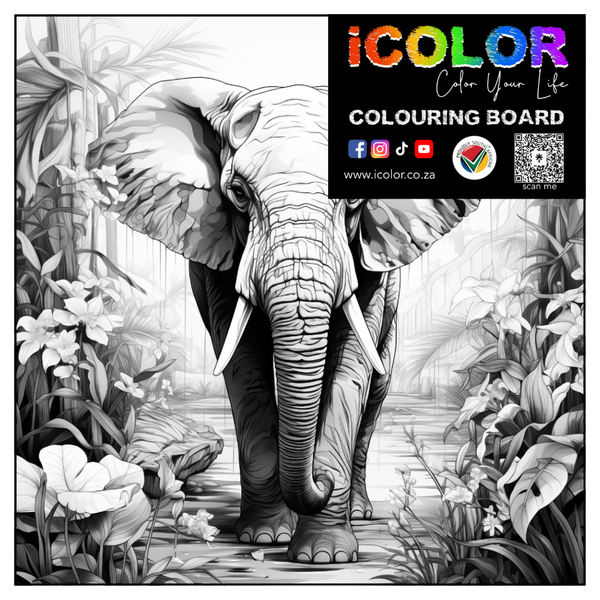 iColor Colouring Board - MAJESTIC ELEPHANT