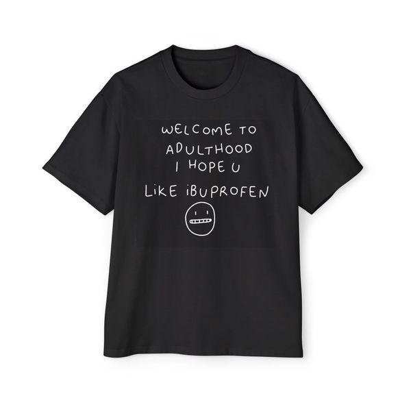 Puff Berry Welcome to Adulthood T- Shirt Black