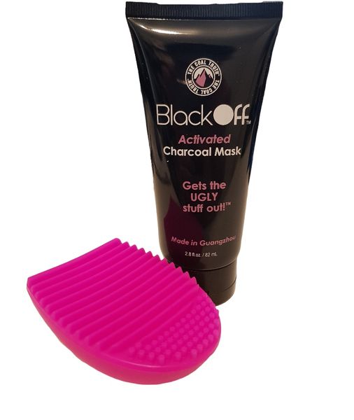 Vegan Charcoal Peel Off Mask With Rubber Face Cleanser Device