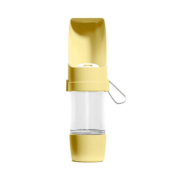 2-in-1 Portable Pet Water Bottle with Food Storage Water Dispenser 450+85ml