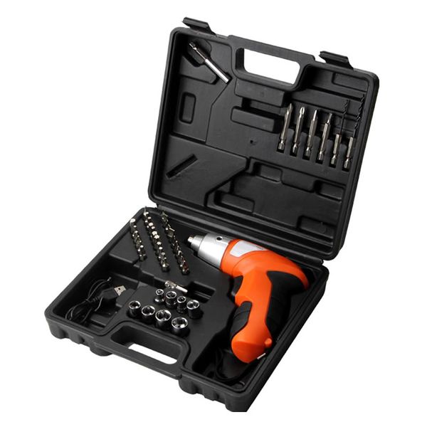 45 Piece 4.8V Rechargeable Electric Cordless Screwdriver Drill Set