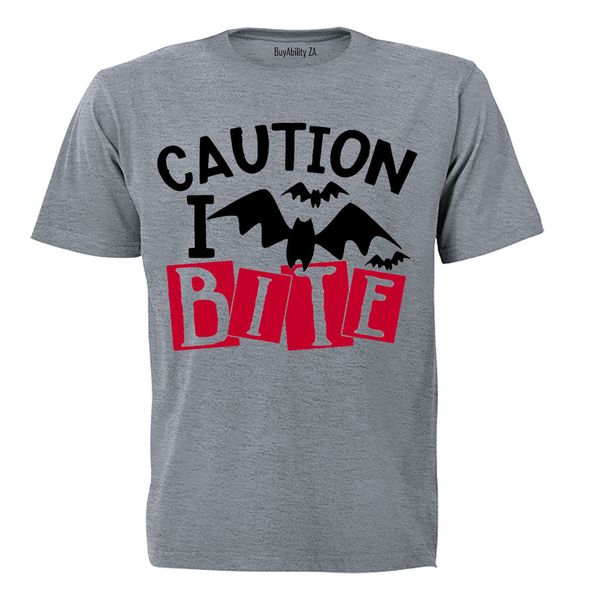 Caution, I Bite - Halloween - Kids T-Shirt
