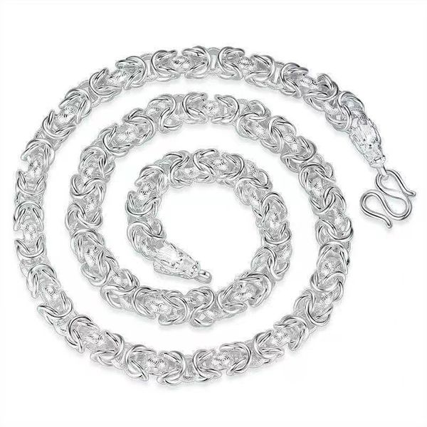 Necklace For Men - Azov Men's Dragon Necklace - Silver Chains