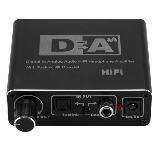 Optical/Coaxial to RCA Audio Converter with Volume Control - DAC Decoder